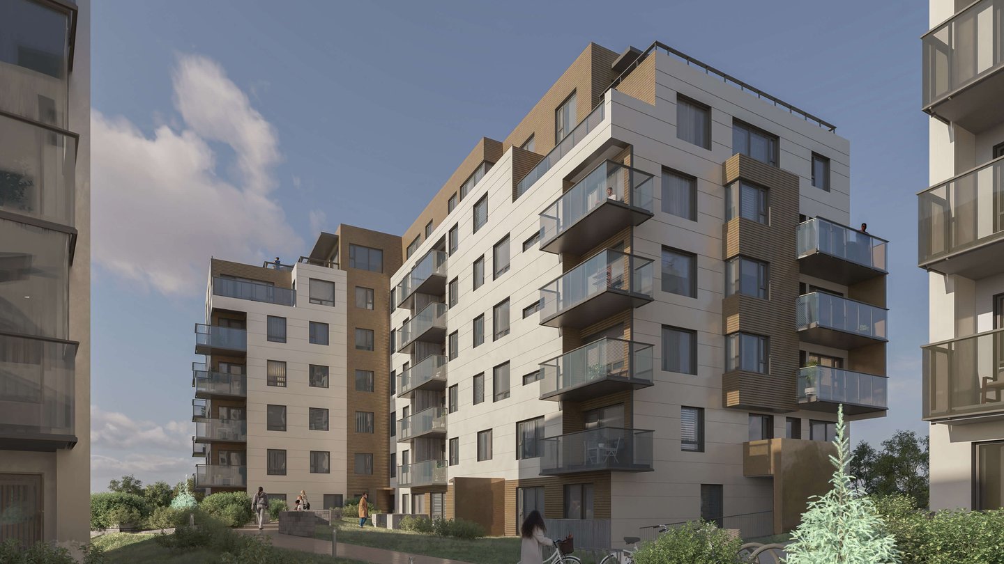 Eirhöfði 3 og 5 bakhlið - Tölvuteiknuð